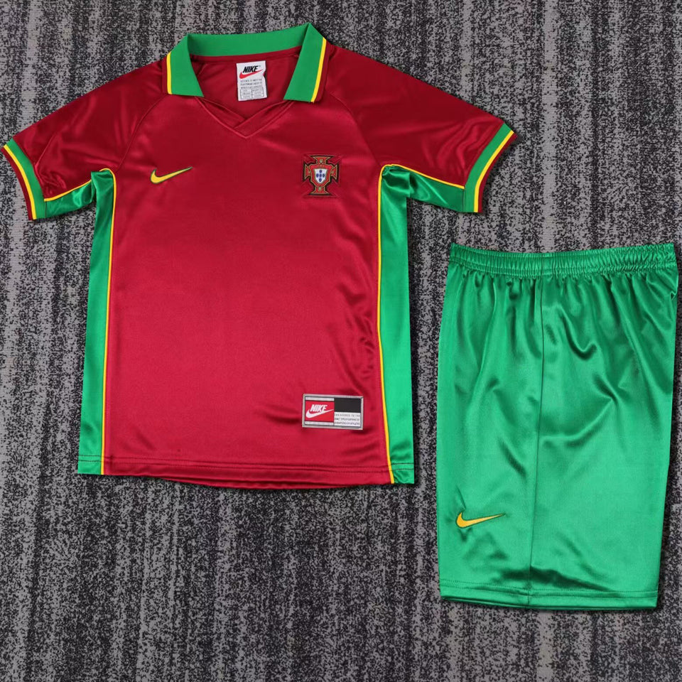 Maillot Portugal Domicile Rétro 1998 Enfant