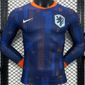 Maillot Pays-Bas Extérieur Manches Longues 2024/25 (Version Joueur)