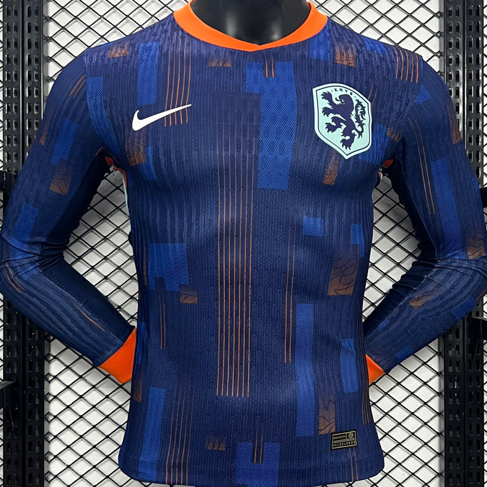 Maillot Pays-Bas Extérieur Manches Longues 2024/25 (Version Joueur)