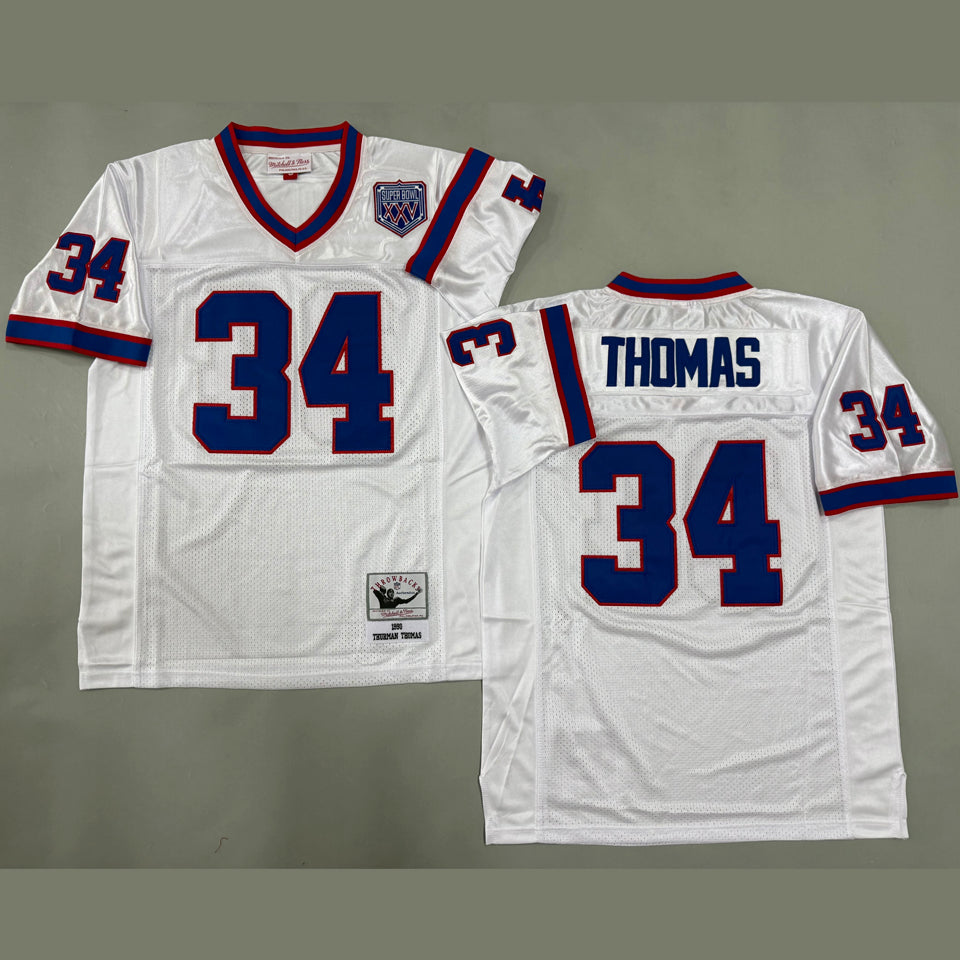 Maillot Thomas 34 Men S Buffalo Bills Rétro