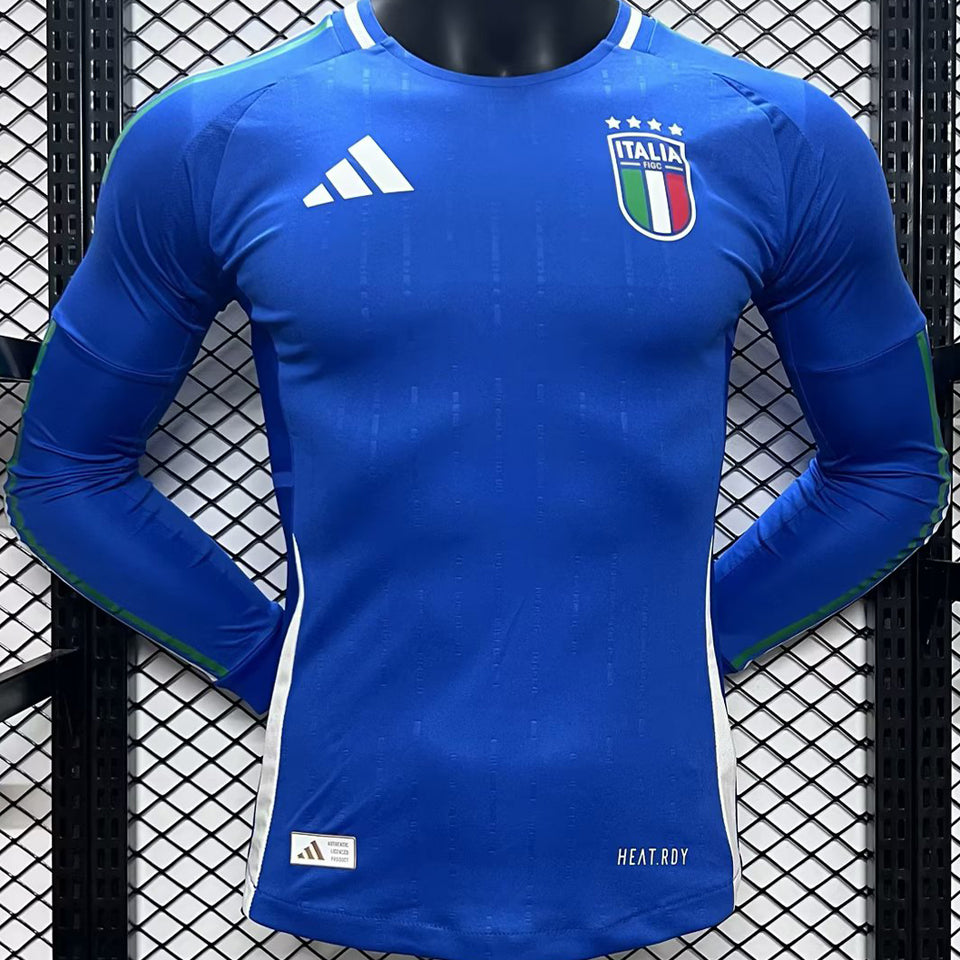 Maillot Italie Domicile Manches Longues 2024 (Version Joueur)