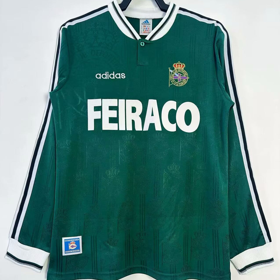 Maillot Deportivo La Coruna Extérieur Manches Longues Rétro