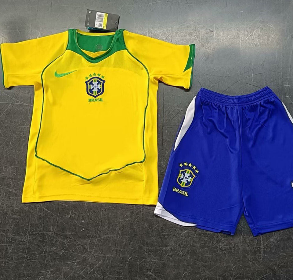 Maillot Brésil Domicile Rétro 2004 Enfant