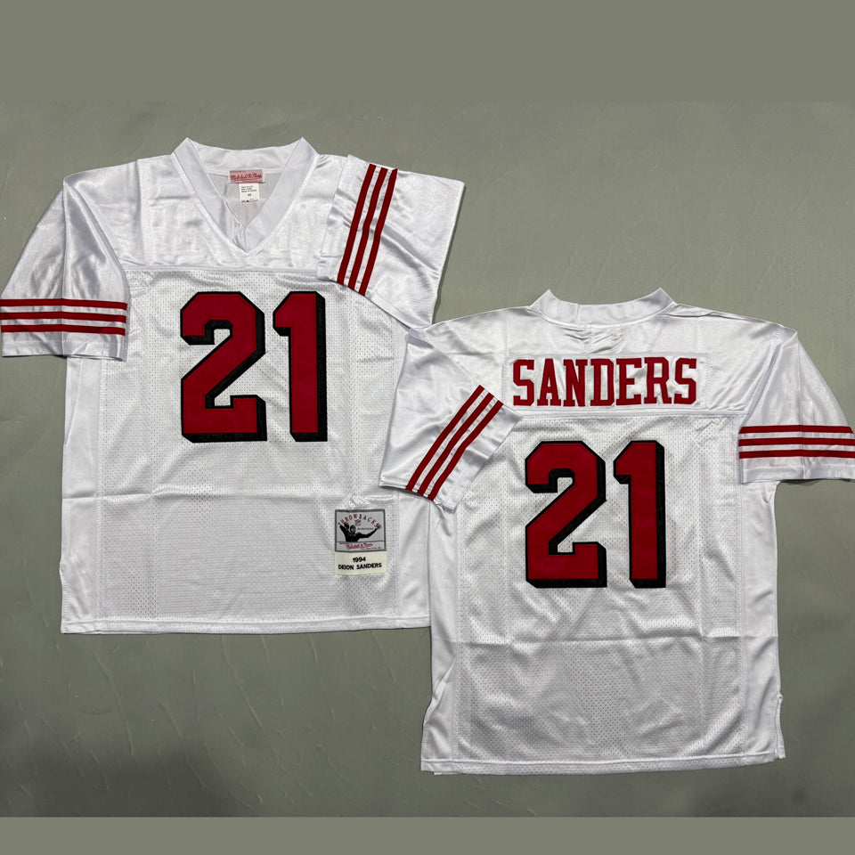 Maillot Sanders 21 Men S San Francisco 49Ers Rétro