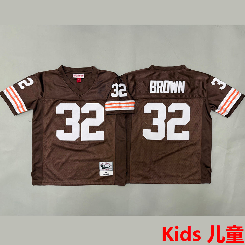 Maillot Brown 32 Cleveland Browns Rétro Enfant