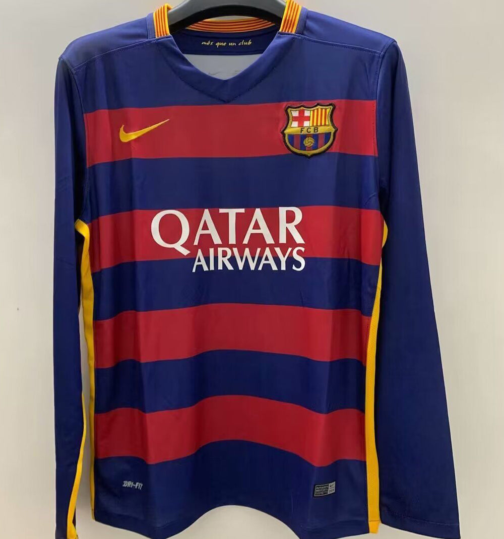Maillot Barcelone Domicile Manches Longues Rétro