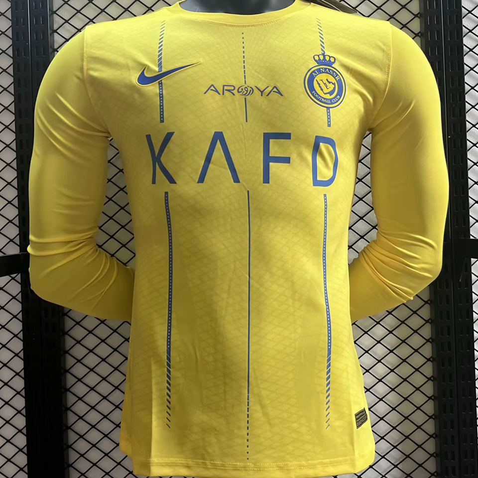 Maillot Al Nassr Domicile Manches Longues 2023/24 (Version Joueur)