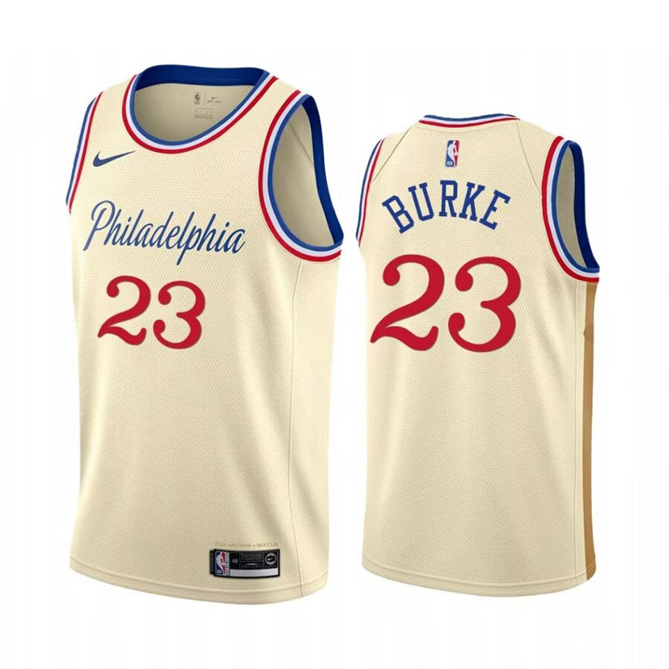 Maillot 76Ers Burke 23 Khaki Nba Jerseys 2024