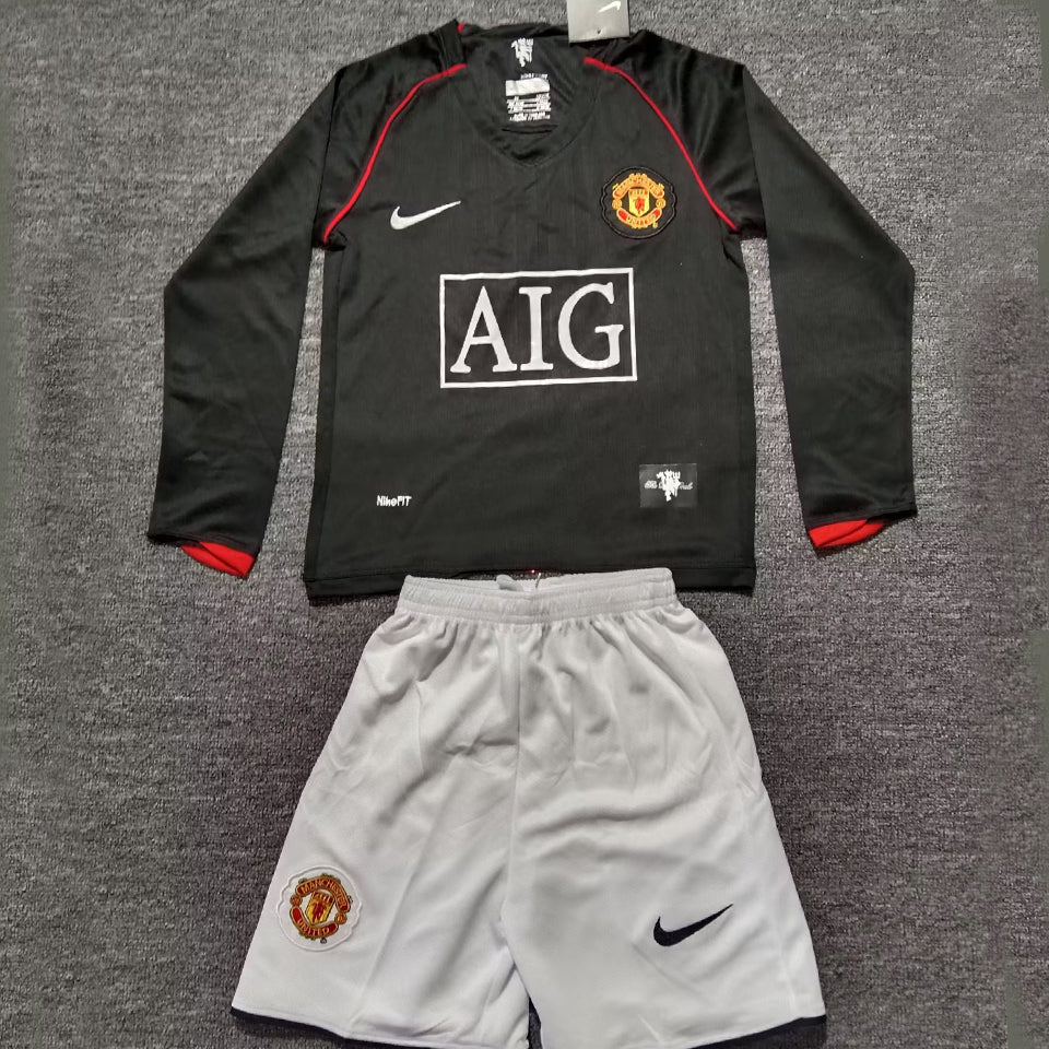 Maillot Manchester United Extérieur Manches Longues Rétro Enfant