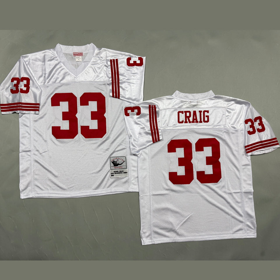 Maillot Craig 33 Men S San Francisco 49Ers Rétro